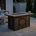 42 In. 60,000BTU Fire Pit Propane Gas Fire Pit Table Rectangular Tabletop