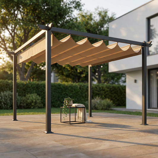 Retractable Pergola Canopy — Studio Shot